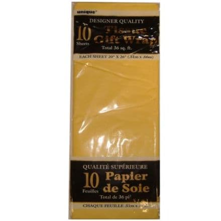Yellow Tissue Paper 10 Sheet Pack
