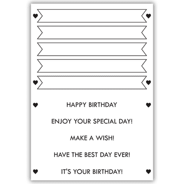 Birthday Banner Sentiments A6