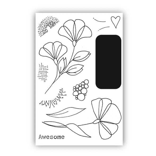 DS-PL-1082 Phillipa’s Fantasy Florals A6 Stamp Set