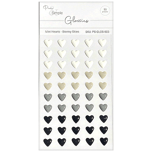 Glossies Mini Heart - Stormy Skies