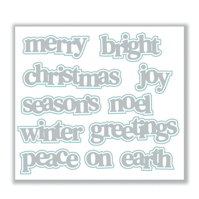 Hazel's Christmas Sentiment Medley #3 Die Set