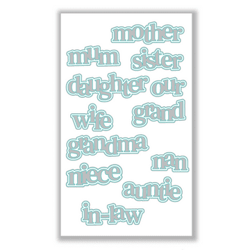 Hazel’s Female Family Medley Die Set - DS-HE-1076