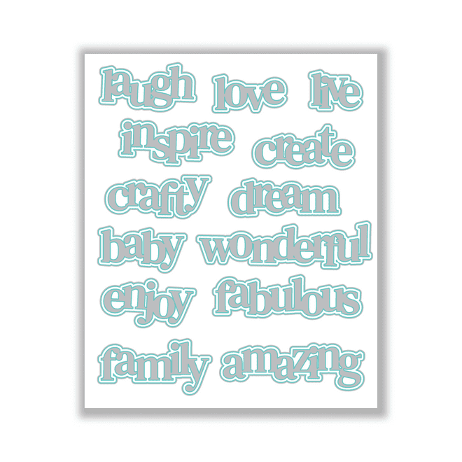 Hazel’s Sentiment Medley #5 Die Set - DS-HE-1075