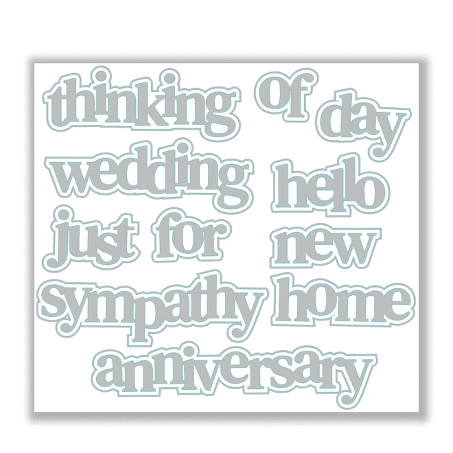 Hazels Sentiment Medley #2 Die Set