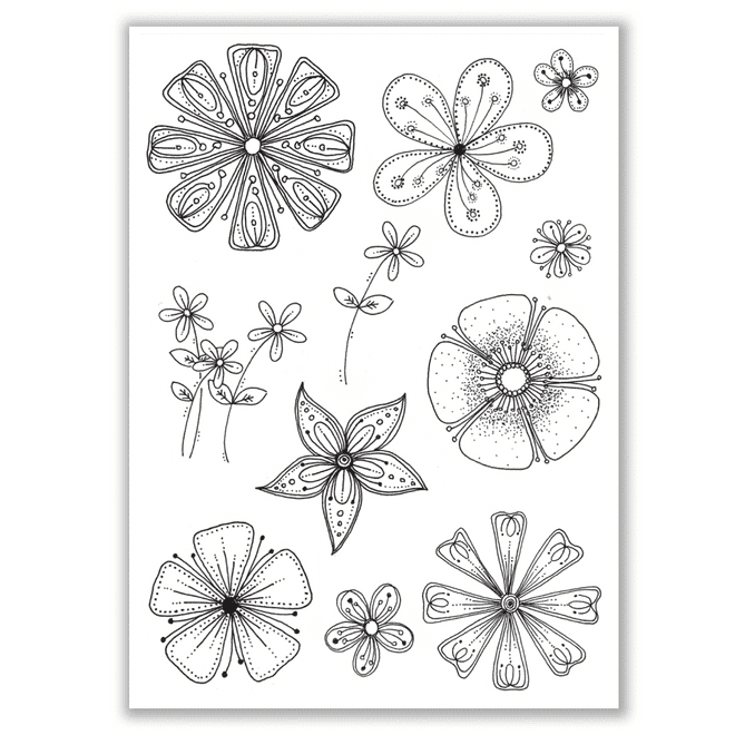 JH1082 Perfectly Pretty Blooms A5 Stamp Set
