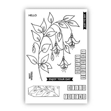 JH1087 Fuchsia A6 Stamp Set
