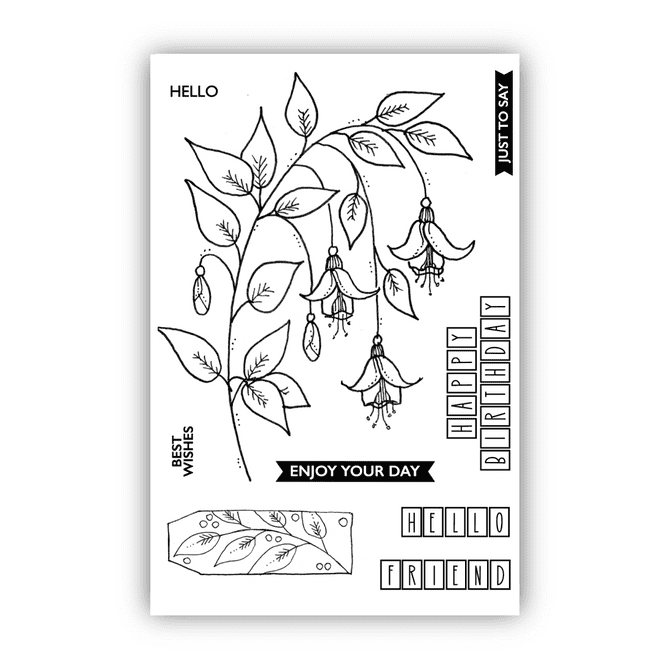 JH1087 Fuchsia A6 Stamp Set
