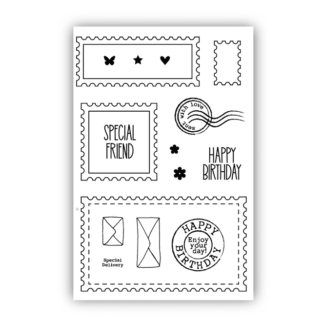 JH1090 Postage stamp & More! A6 Stamp Set