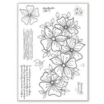JH1101 Fanciful Florals A5 Stamp Set