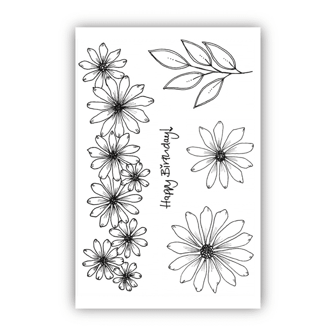 Julies Daisies A6 Stamp Set