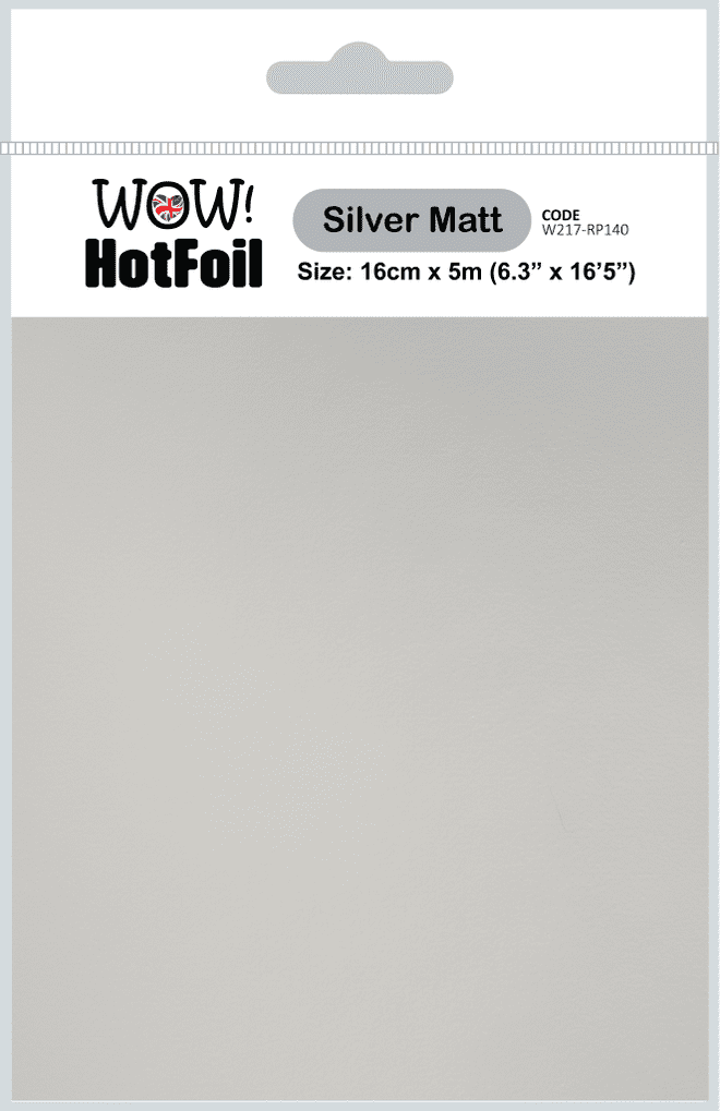 W217-RP140 Silver Matt HOT Foil