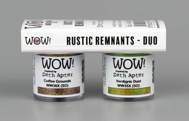 WOWKD007 Rustic Remnants Duo of Mixed Media Embossing Powders (...inspired by Seth Apter)