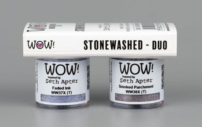 WOWKD008 Stonewashed Duo of Mixed Media Embossing Powders (...inspired by Seth Apter)