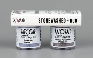 WOWKD008 Stonewashed Duo of Mixed Media Embossing Powders (...inspired by Seth Apter)