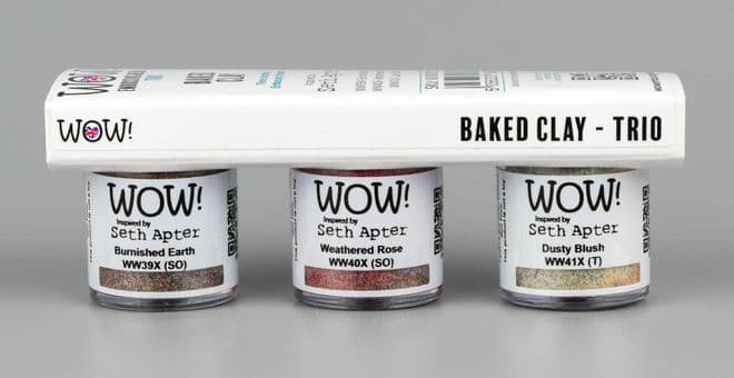 WOWKT099 Baked Clay Trio of Embossing Powders (...inspired by Seth Apter)
