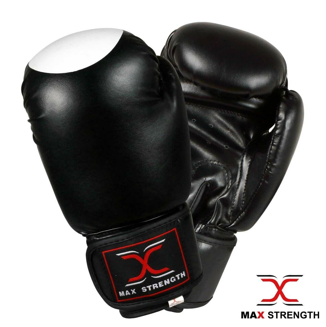 T55/B Boxing Curved Focus Pads and Punching Gloves Set Black/White