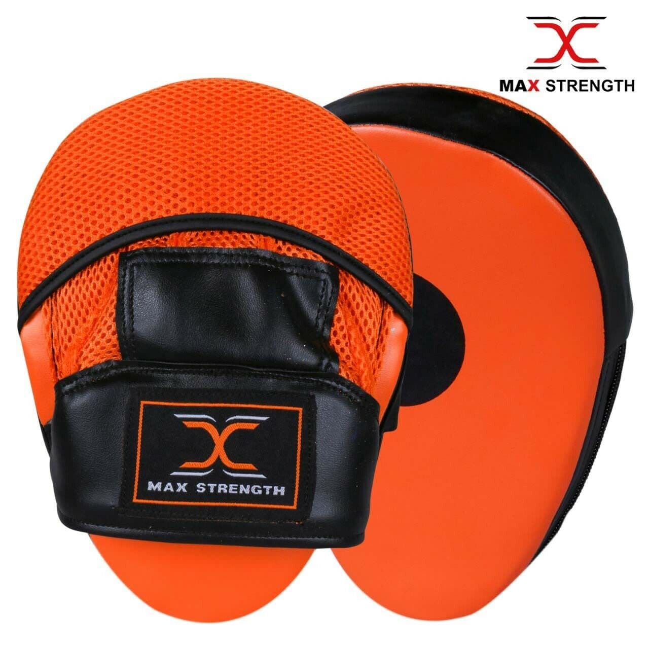 T55/C Boxing Gloves and Focus Pads Set Punching Training Kit Orange/Black