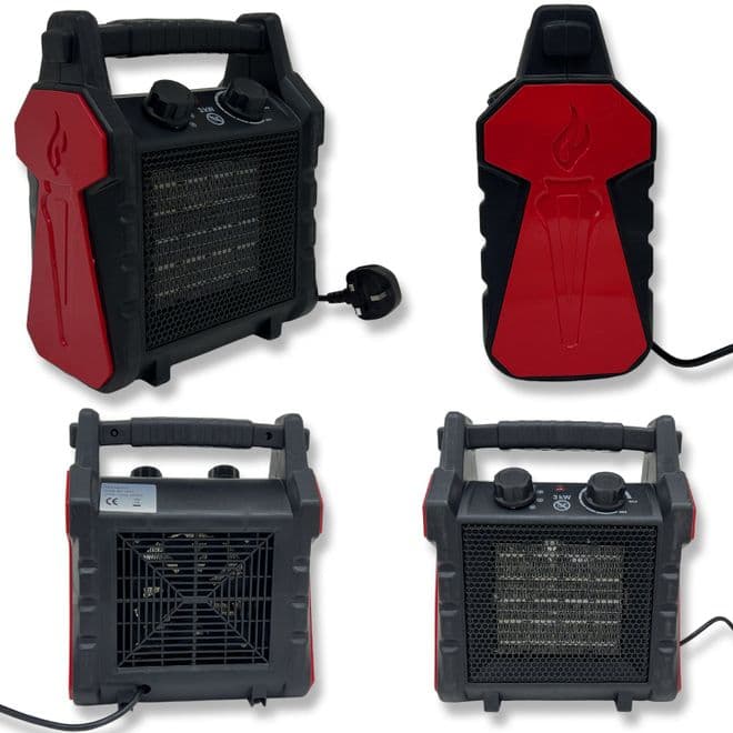 3KW Powerful Commercial Industrial Electrical Fan Heater Workshop Garages Office