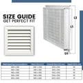 Aluminium Grille Air Vent Cover with Mesh | 200mm–600mm Wall Duct Grille
