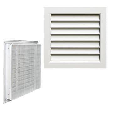 Aluminium Grille Air Vent Cover with Insect Mesh & Screws | External Wall Duct Grille 200mm–600mm