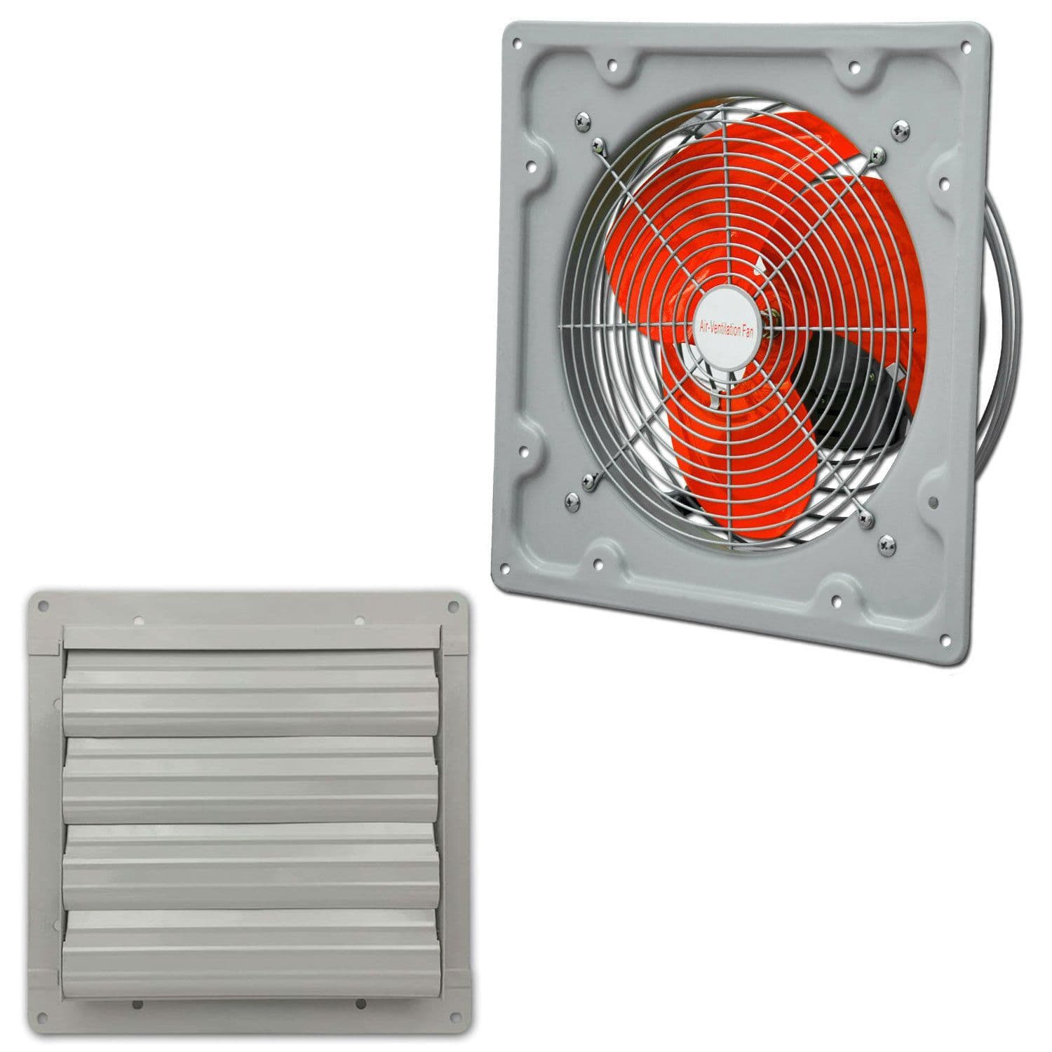 Industrial Metal Axial Extractor Ventilation Fan with Louver Shutter ...