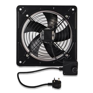 Metal Industrial Ventilation Extractor Axial Exhaust Fan With Speed Controller