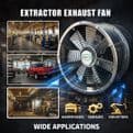Powerful Commercial Axial Metal Canopy Extractor Exhaust Duct Fan 12