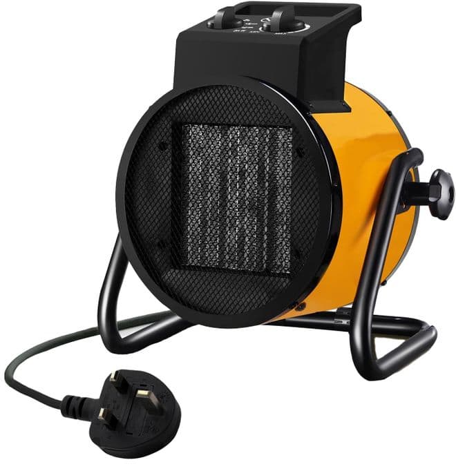 Powerful PTC Ceramic Domestic 2KW Electrical Fan Heater Workshop Garages Office