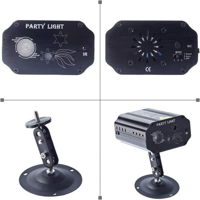 RGB Remote Party Laser Light | Sound Activated DJ LED Projector for Events