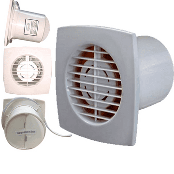 Slimline 100mm 4'' Ventilation Extractor PVC Kitchen Bathroom Wall Ceiling Fan