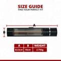 Wall Mounted Electric Patio Heater 2000W | Carbon Infrared IP65