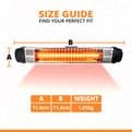 Wall-Mounted Electric Patio Heater 1800W | IP65 Outdoor