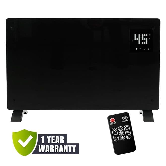 WiFi Smart Glass Panel Heater 2000W – Black or White