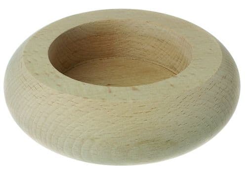 Beech bun foot with recess 45mm H x 150mm Dia (recess 30mmx90mm)