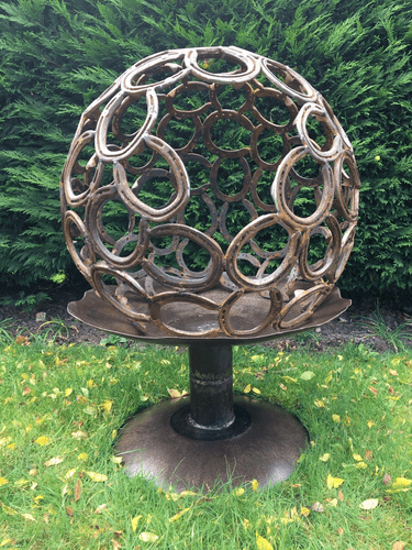 Globe firepit, 65 cm diameter x 88 cm high