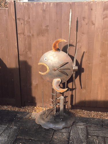 Metal Fish, 1.65m x 0.65m.