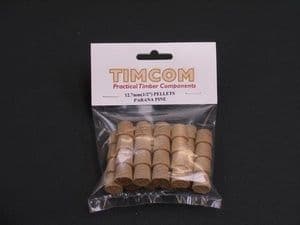 P12PAP Parana Pine Cross Grain Timber Pellets 12.7mm