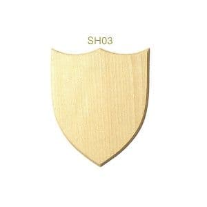 SH03 Beech Shield 150 x 180mm Plaques