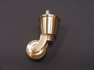 solid brass castor (each)