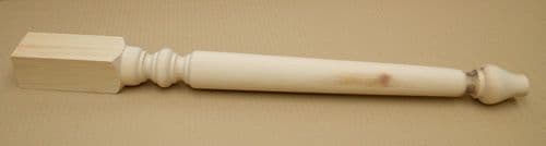 Solid turned pine table leg 750mm x 60mm SOLD IN SETS OF FOUR - SPECIAL OFFER