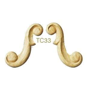 TC33 Scroll 178 LONG (Sold in pairs)