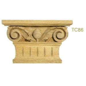 TC86 Pilaster Capital 210H x 292W x 42TH (max projection 330mm x 44mm)