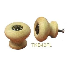 TKB40FL Metal Flower Beech Knobs 40mm Dia