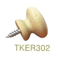 TKER302 Embossed Ring Beech Knobs 30mm Dia