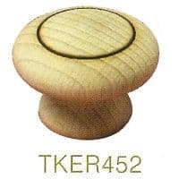 TKER452 Embossed Ring Beech Knobs 45mm Dia