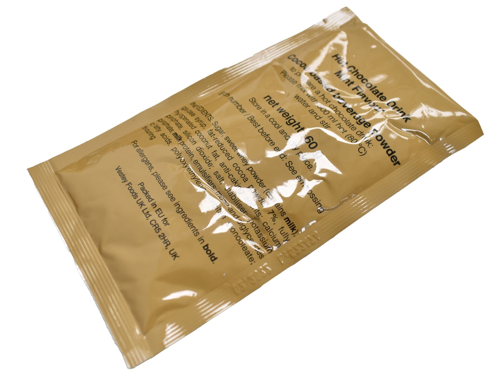 10 x British Military Ration Pack Mint Hot Chocolate Sachets 60g Each