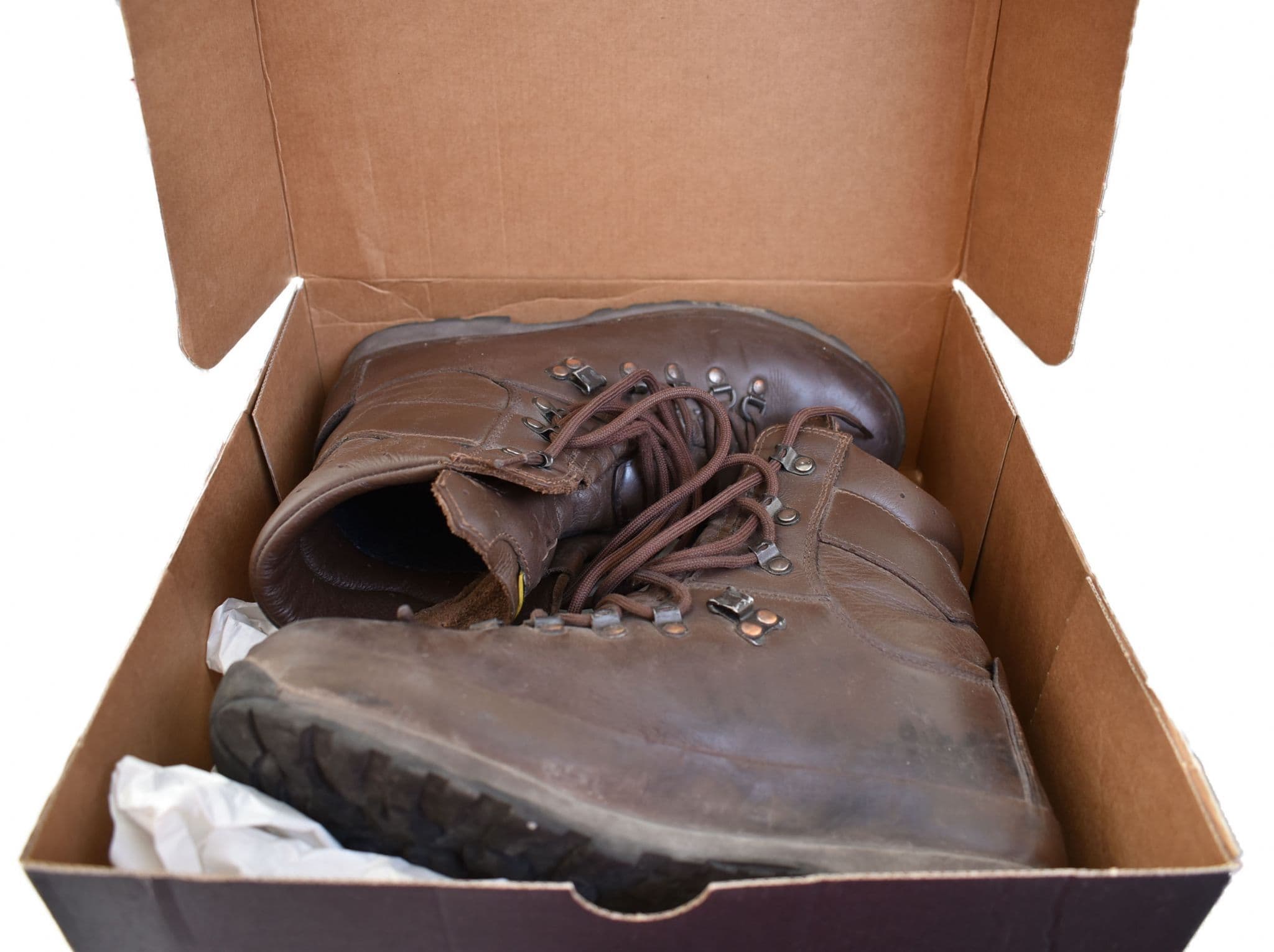 British Military Altberg Defender Brown Leather Boots With Box & Spacers