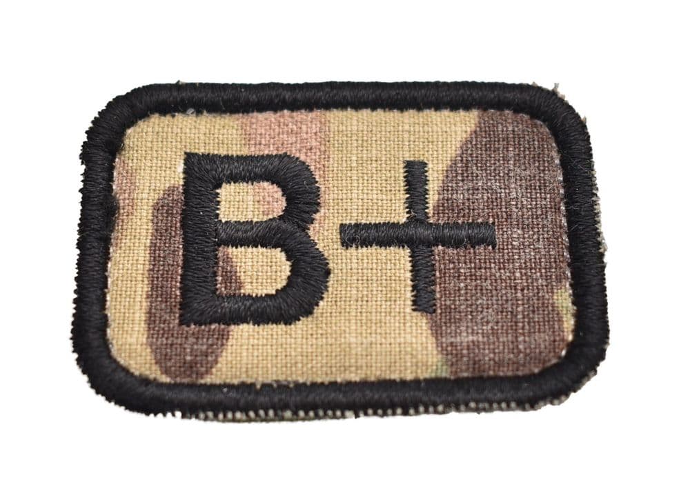 British Military B Blood Group MTP Velcro Patch Supergrade