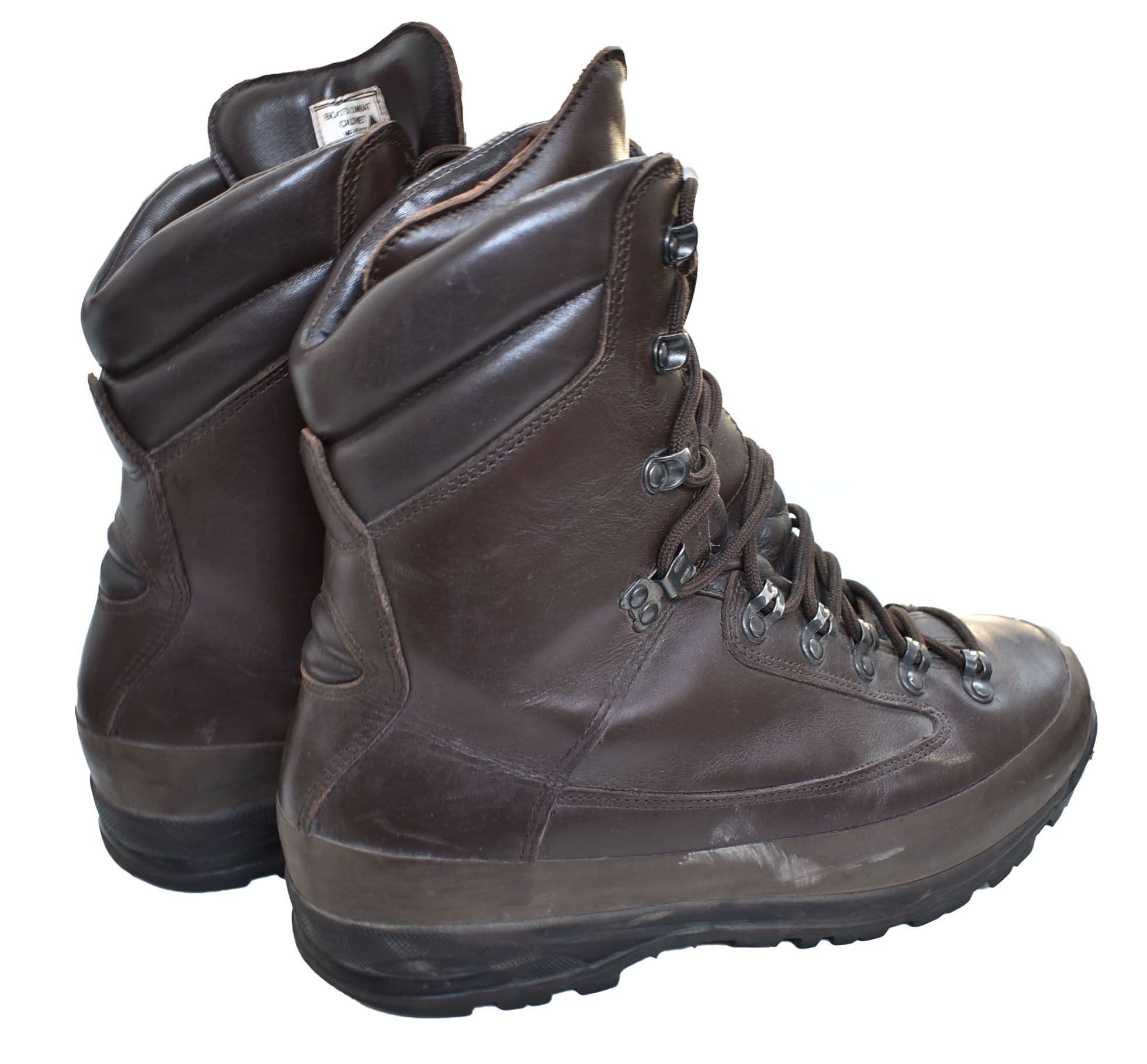 British Military Cold Wet Weather Brown Leather Combat Boots