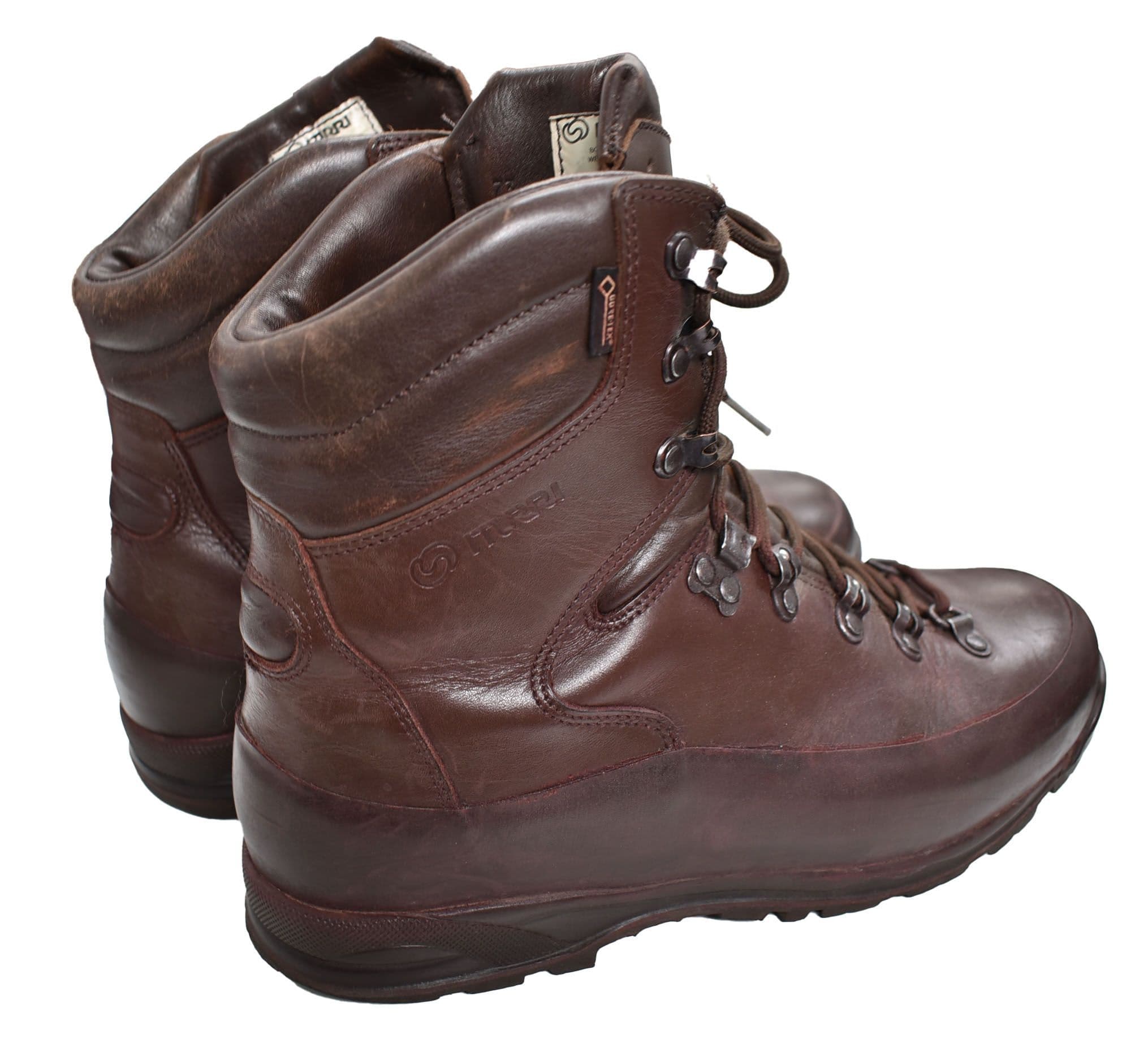 British Military Iturri Cold Wet Weather Brown Leather Combat Boots